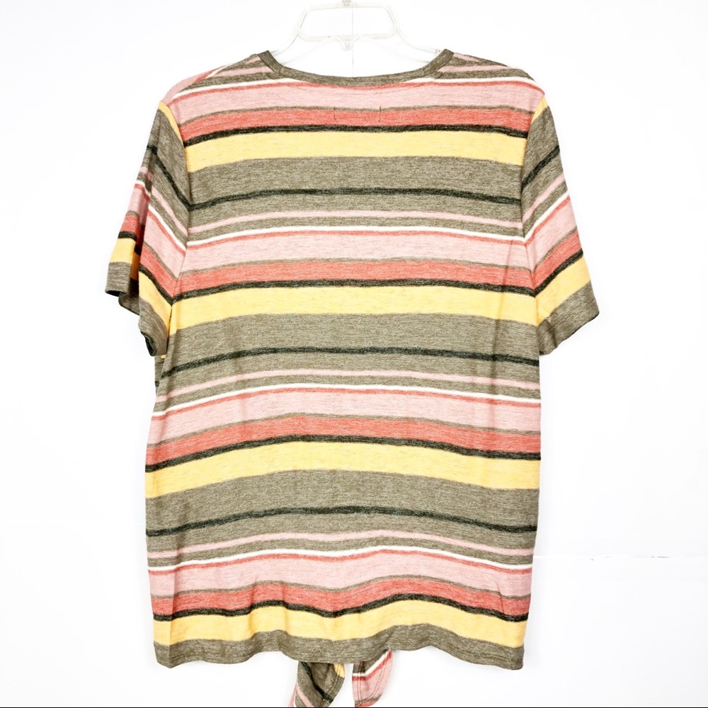 Madewell |Modern Plus Size Tie Front Kieran Stripe - Picture 4 of 6